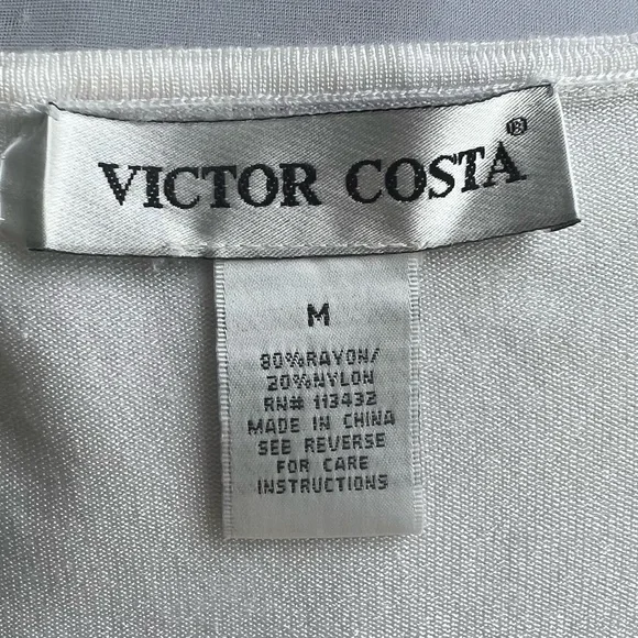 Victror Costa White Sleeveless Top Medium Med - Picture 5 of 5